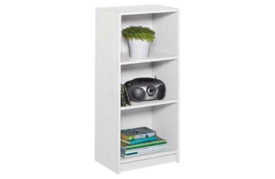 HOME Maine Half Width Small Extra Deep Bookcase - White